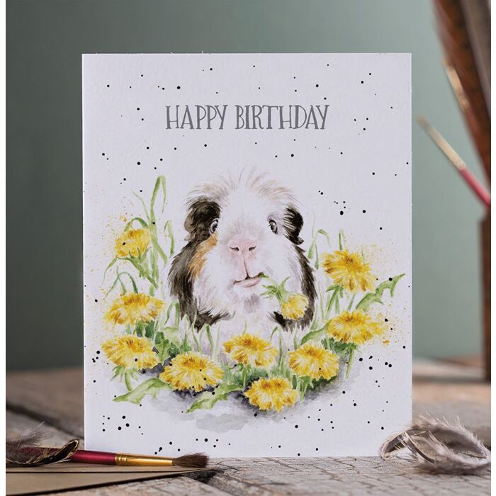 Wrendale Designs "Dandy Day" Guinea Pig Birthday Card